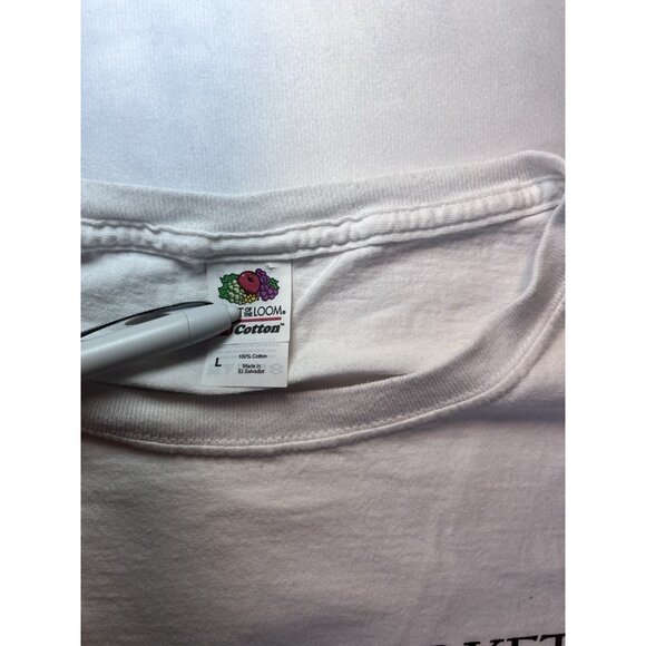 Flower market large fruit of the loom T-shirt white with flower logo - Picture 4 of 4